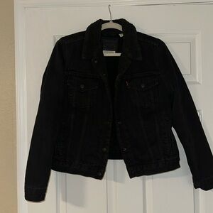 Black Levi’s Sherpa Jean jacket